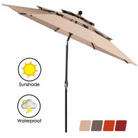 Thumbnail for 10' 3 Tier Patio Umbrella - Stylish Sunshade and Shelter