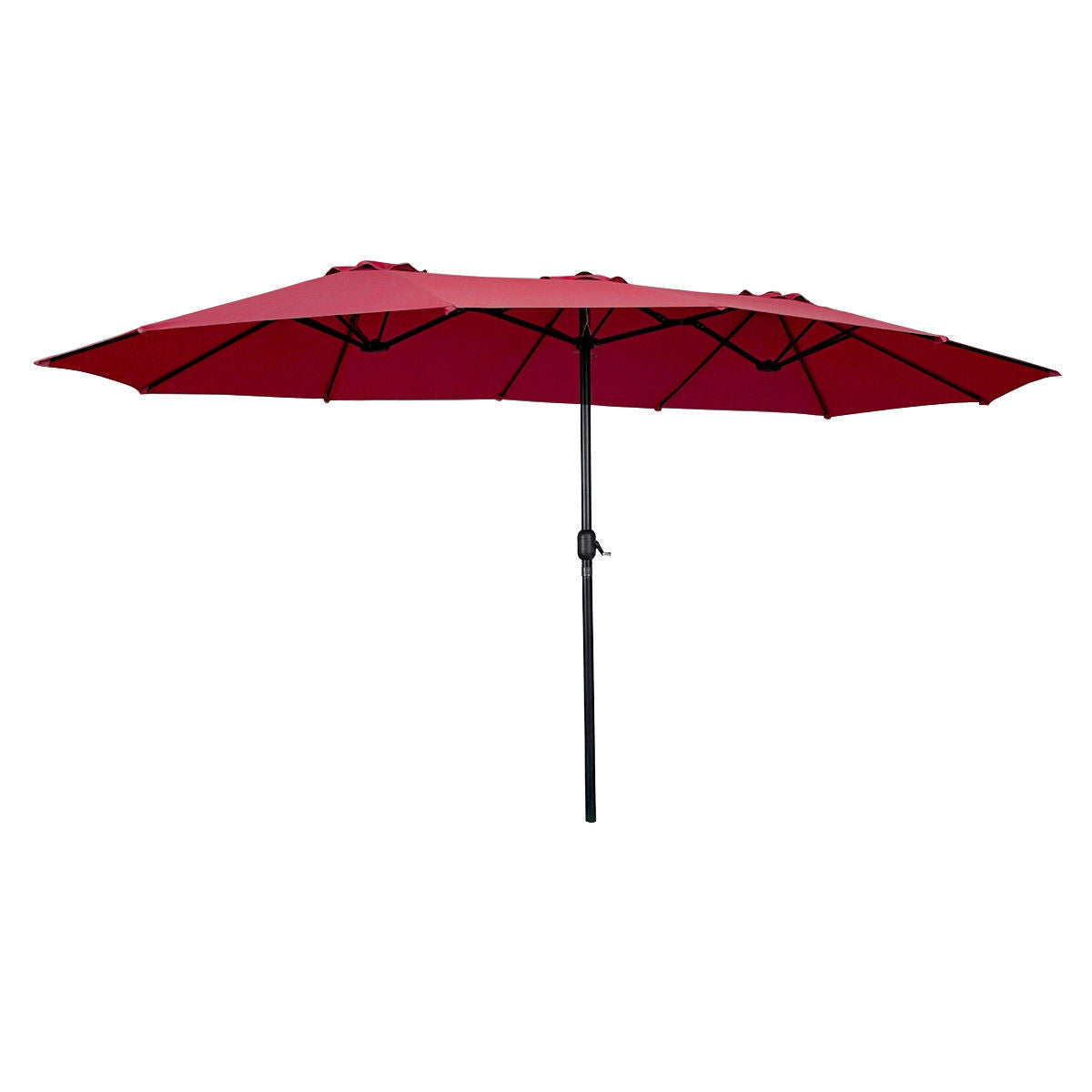 15' Twin Patio Umbrella Double-Sided Outdoor Market Umbrella