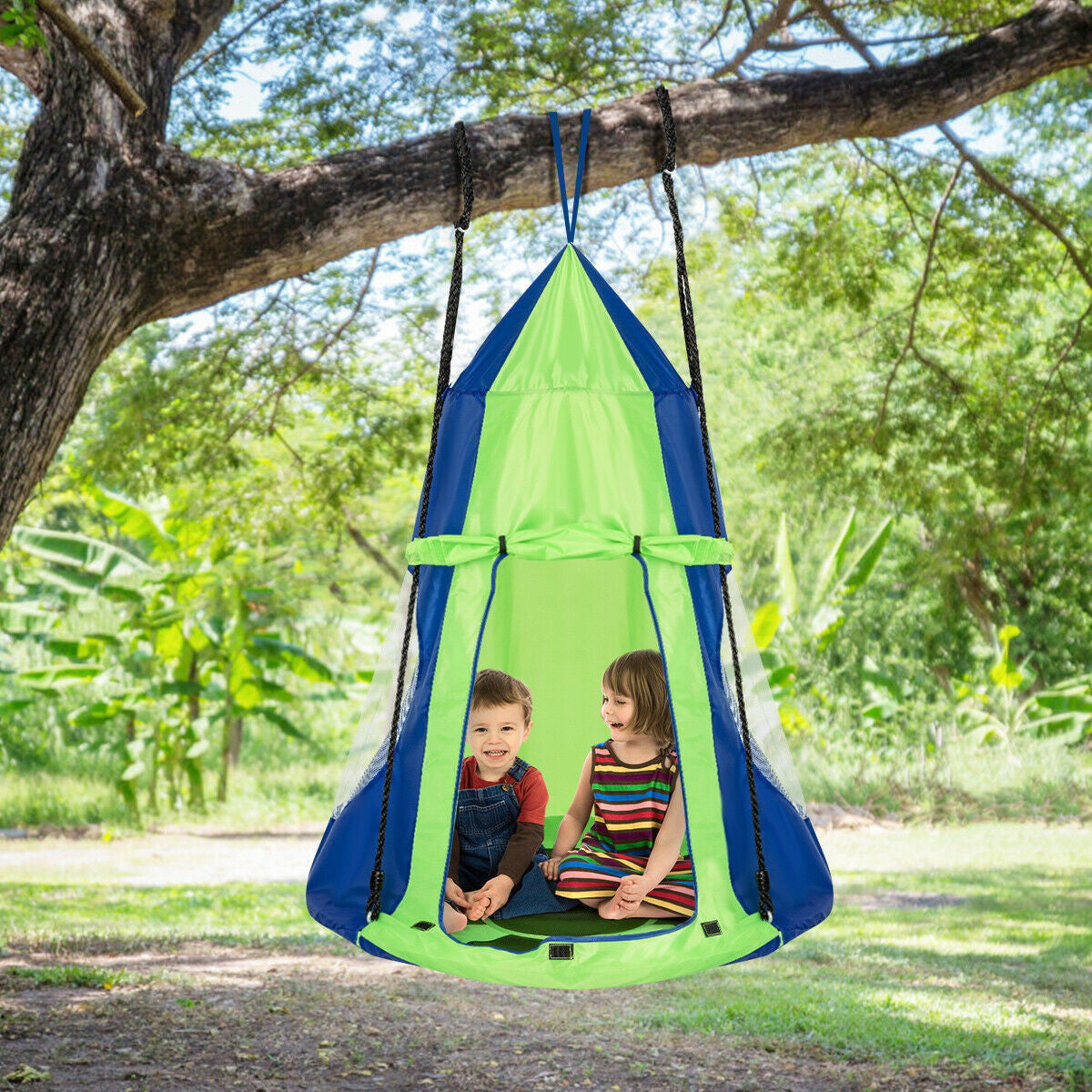 Kids Hanging Chair Swing Tent Set