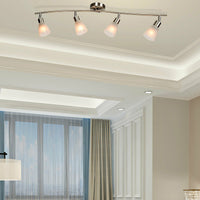 Thumbnail for 4-Light Track Light Rotatable Glass Shade Chandelier lamp