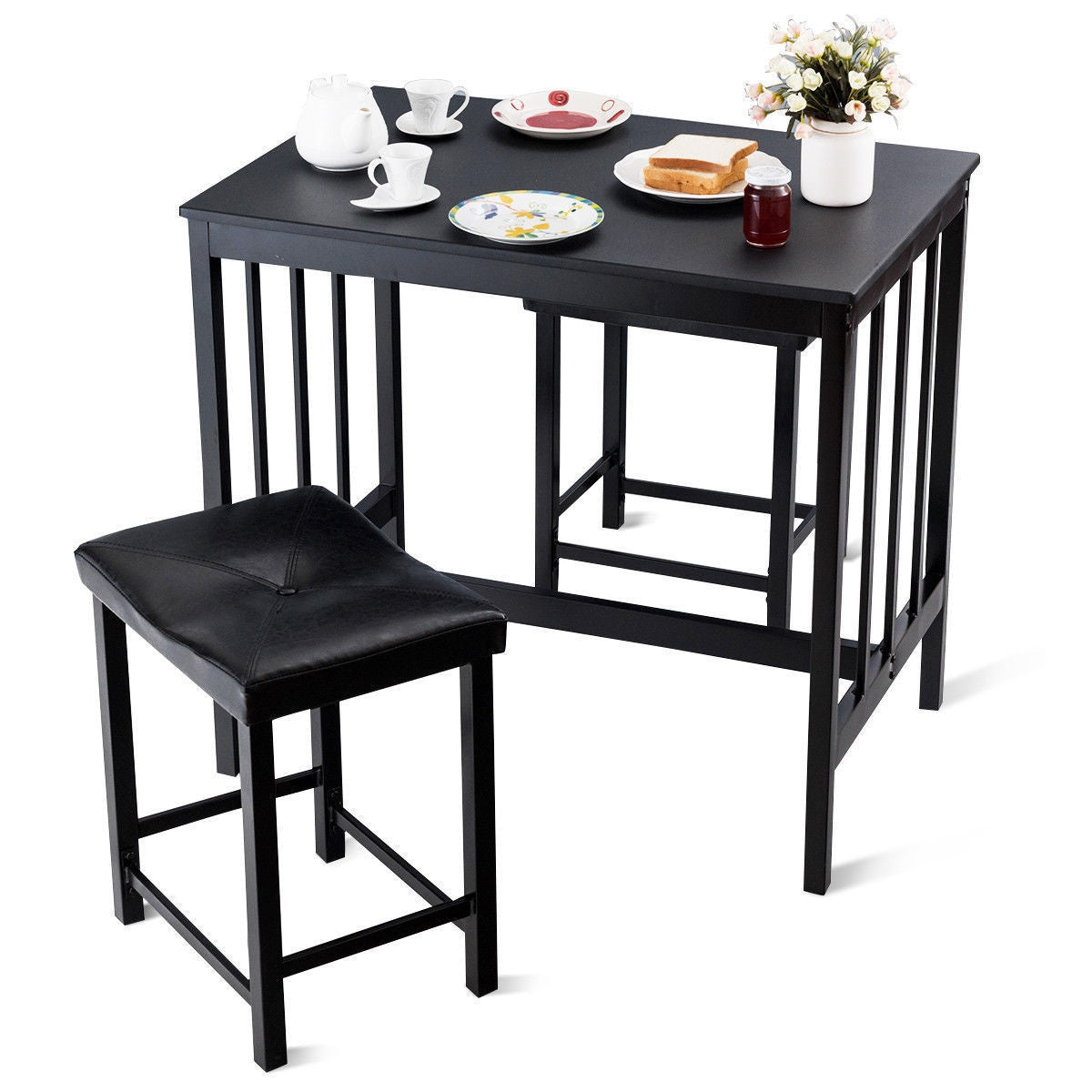 3 Pcs Modern Counter Height Dining Set