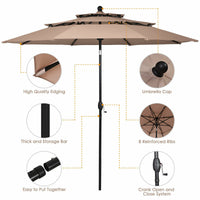 Thumbnail for 10' 3 Tier Patio Umbrella - Stylish Sunshade and Shelter