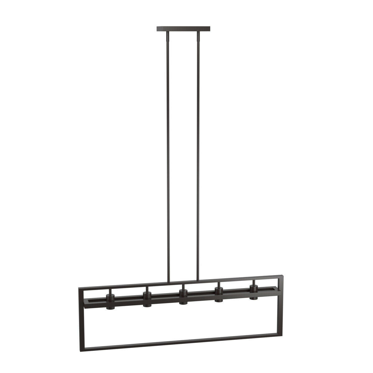 5-Lights Pendant Lamp with Iron Square Lamp Shade