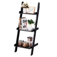 Thumbnail for 3 Tier Leaning Rack Wall Book Shelf Ladder