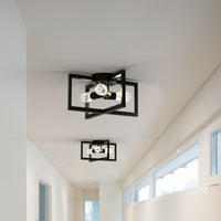 Thumbnail for Flush Mount Geometric Metal 3-Lights Ceiling Lamp