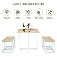 Thumbnail for 5 Pcs Dining Table And Chairs Set Compact Space Bar