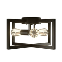 Thumbnail for Flush Mount Geometric Metal 3-Lights Ceiling Lamp