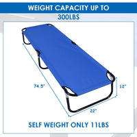 Thumbnail for Outdoor Portable Blue Folding Camping Bed