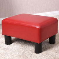 Thumbnail for Small PU Leather Rectangular Seat Ottoman Footstool