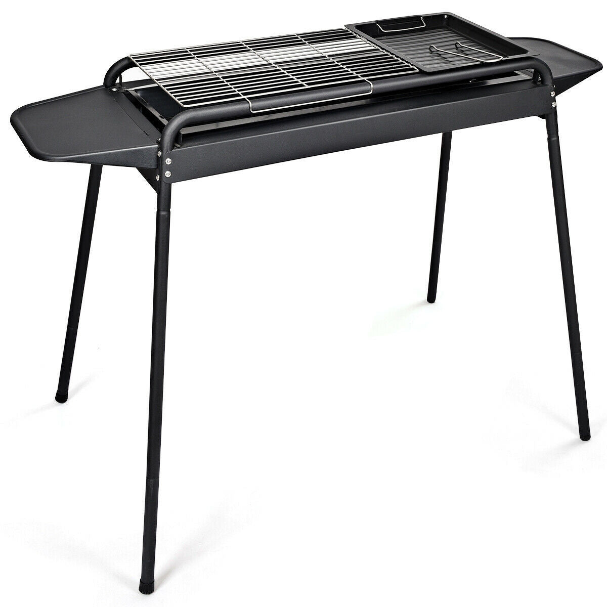 Height Adjustable Outdoor Barbecue Charcoal Grill Stove