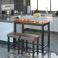 Thumbnail for 3 Piece Set Pub Dining Table with Stools