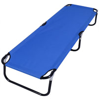 Thumbnail for Outdoor Portable Blue Folding Camping Bed