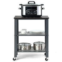 Thumbnail for 3-Tier Kitchen Utility Industrial Cart with Storage