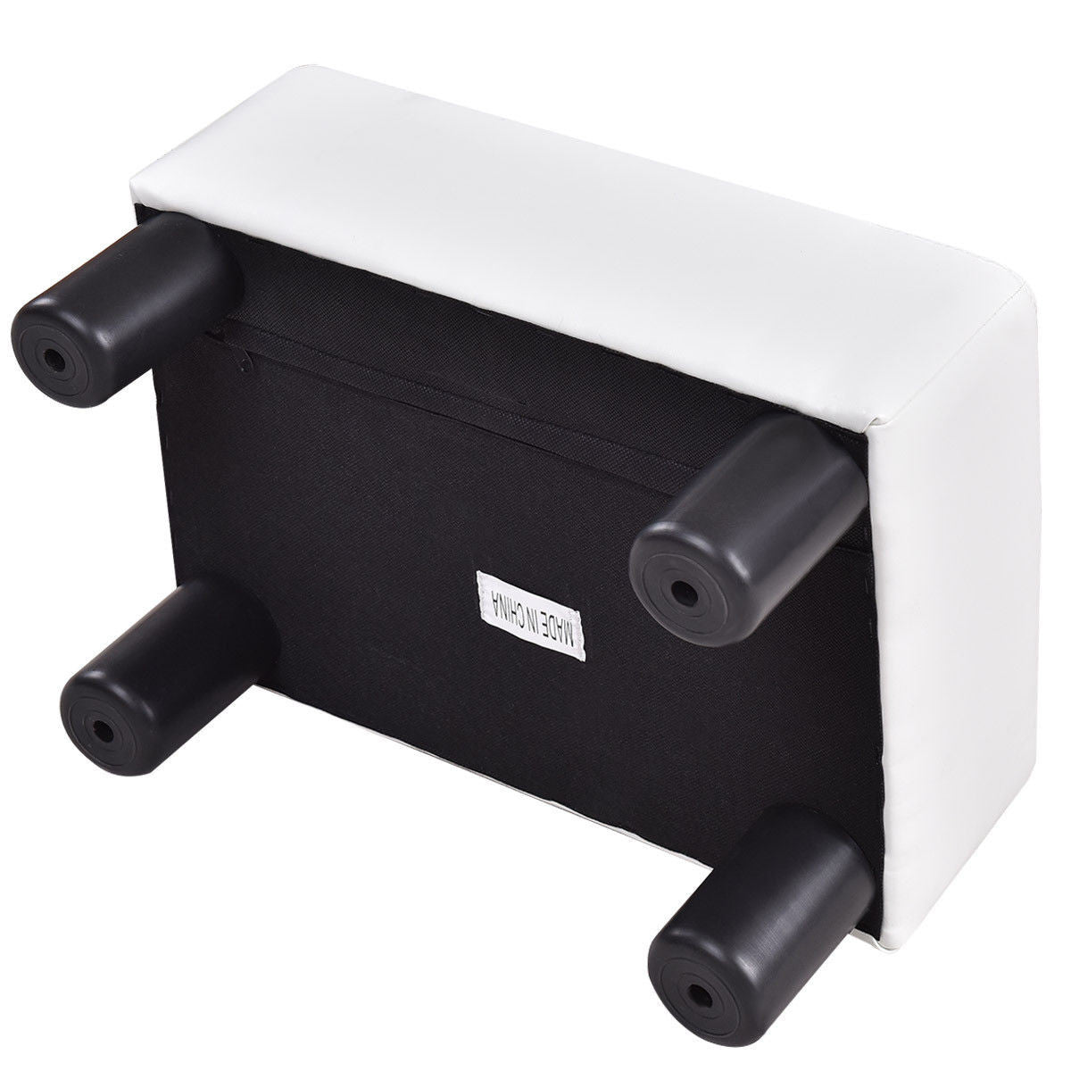 Small PU Leather Rectangular Seat Ottoman Footstool