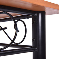 Thumbnail for 5 Pcs Dining Set Wooden Table and 4 Cushioned Chairs