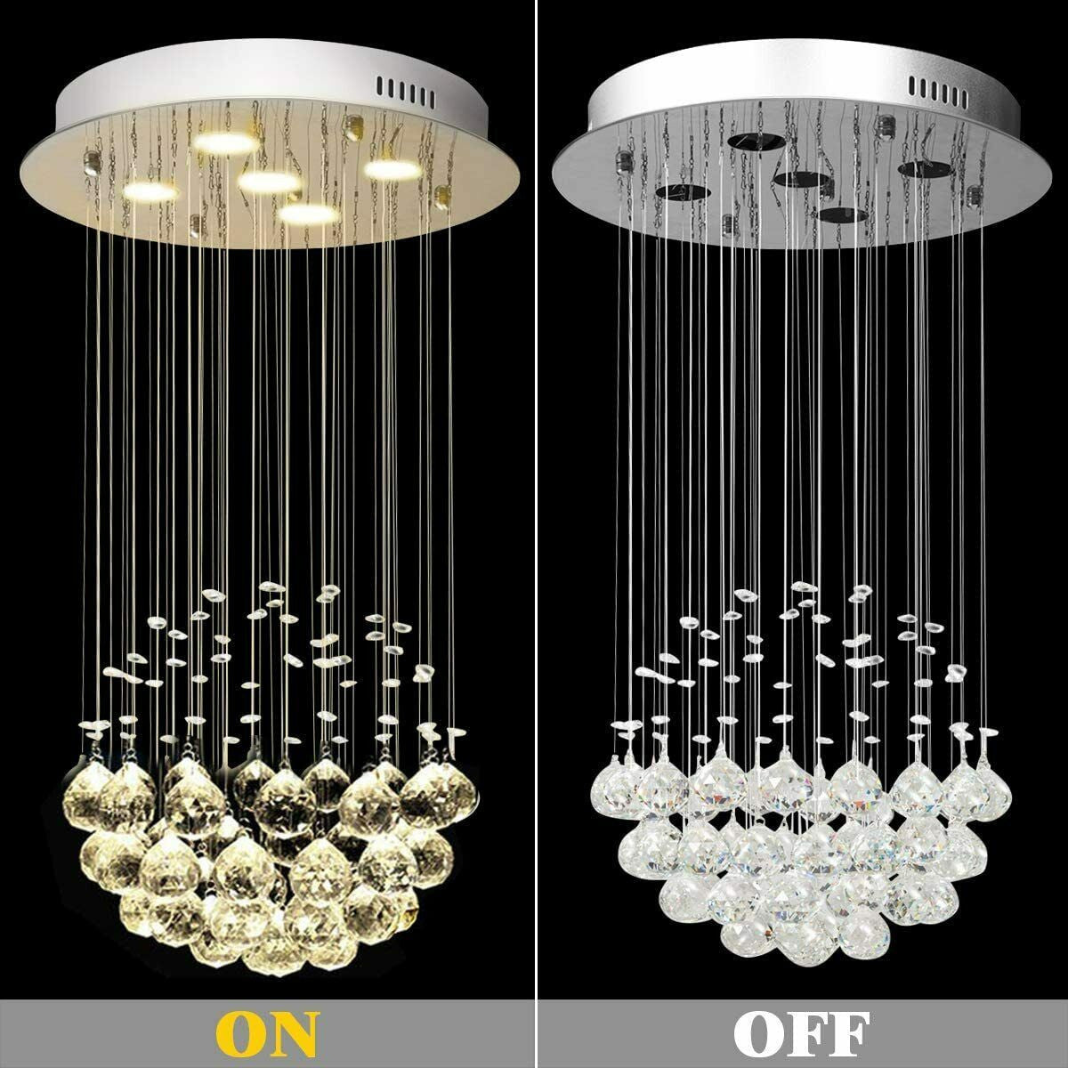 Mount Modern Crystal Chandelier with Crystal Balls