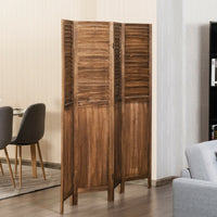 Thumbnail for 4 Panel Freestanding Folding Privacy Modern Wood Design Room Divider