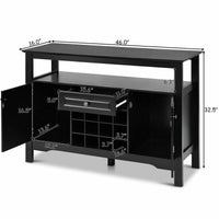 Thumbnail for Elegant Classical Multifunctional Wooden Wine Cabinet Table