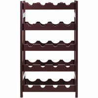 Thumbnail for Wood Wine Rack 5-Tier Bottle Display Storage Shelf Free Standing