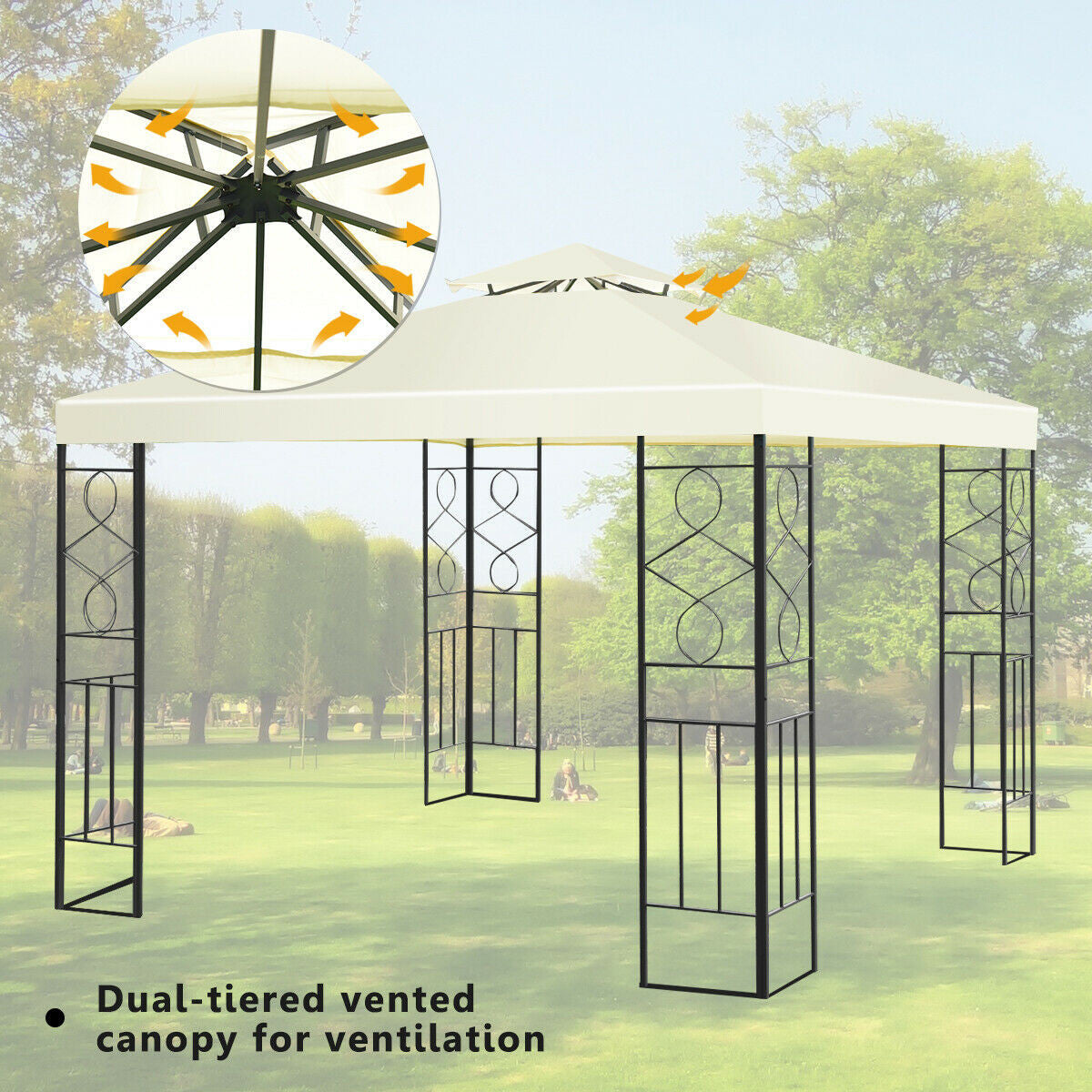 2 Tiers 10' x 10' Patio Gazebo Canopy Tent