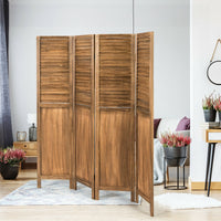 Thumbnail for 4 Panel Freestanding Folding Privacy Modern Wood Design Room Divider