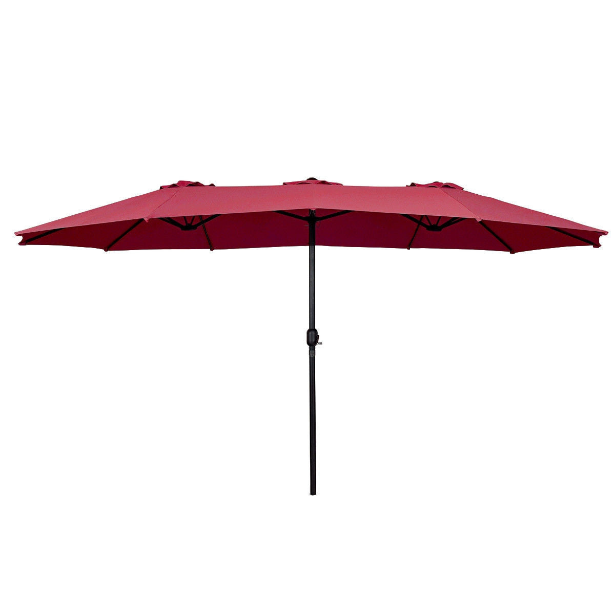 15' Twin Patio Umbrella Double-Sided Outdoor Market Umbrella