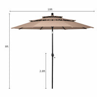 Thumbnail for 10' 3 Tier Patio Umbrella - Stylish Sunshade and Shelter