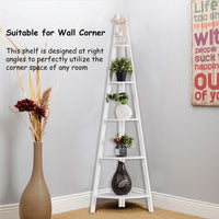 Thumbnail for 5 Tier Floor Corner Stand Ladder Shelves Bookshelf