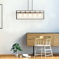 Thumbnail for 5-Lights Pendant Lamp with Iron Square Lamp Shade