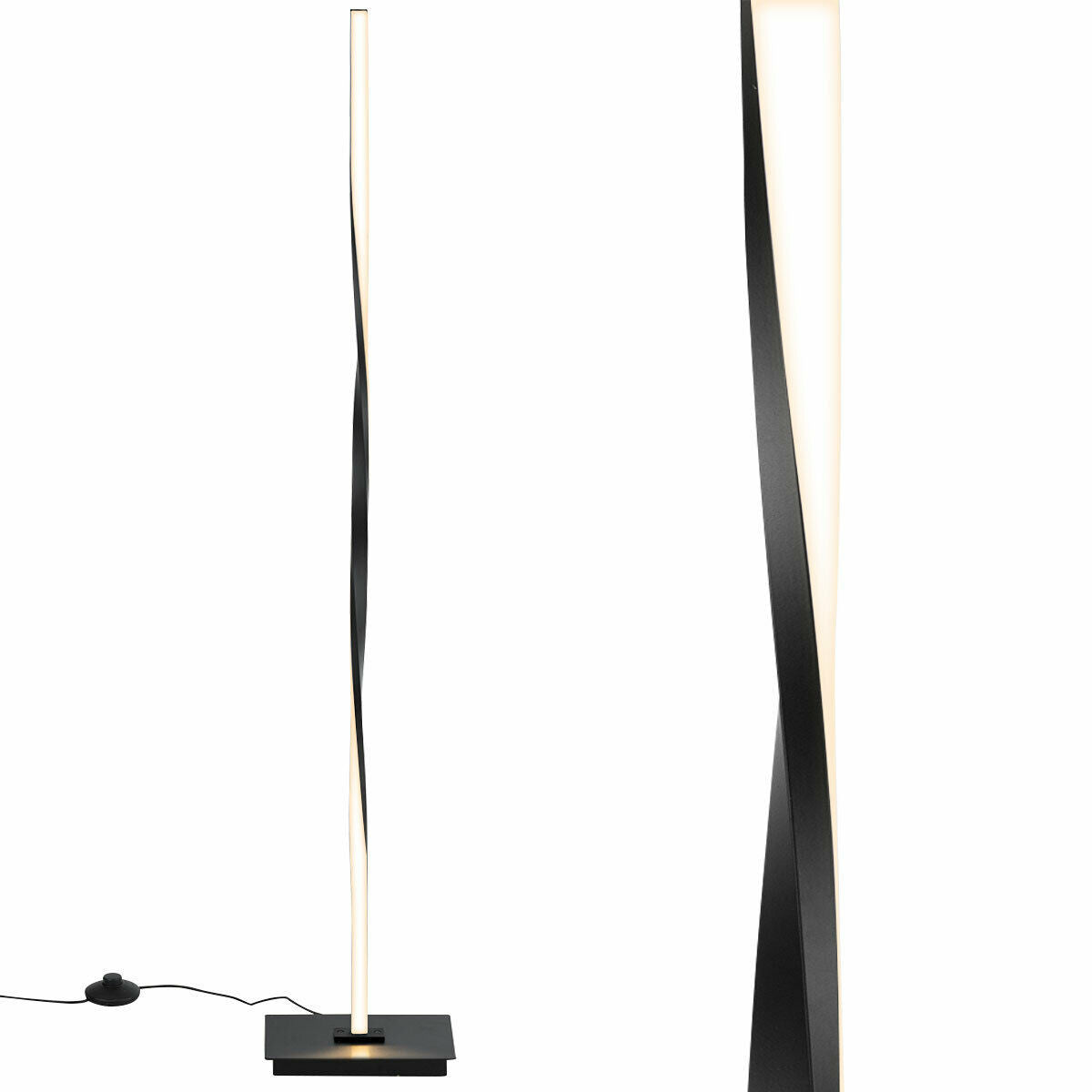 48" Helix LED Floor Lamp Modern Standing Pole Light