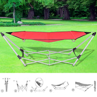 Thumbnail for Portable Folding Steel Frame Hammock with Bag