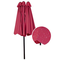 Thumbnail for 15' Twin Patio Umbrella Double-Sided Outdoor Market Umbrella