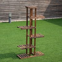 Thumbnail for 6 Tier Garden Wooden Shelf Storage Plant Rack Stand