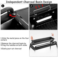 Thumbnail for Height Adjustable Outdoor Barbecue Charcoal Grill Stove