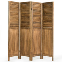 Thumbnail for 4 Panel Freestanding Folding Privacy Modern Wood Design Room Divider