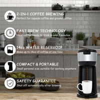 Thumbnail for Portable Coffee Maker for Ground Coffee and Coffee Capsule