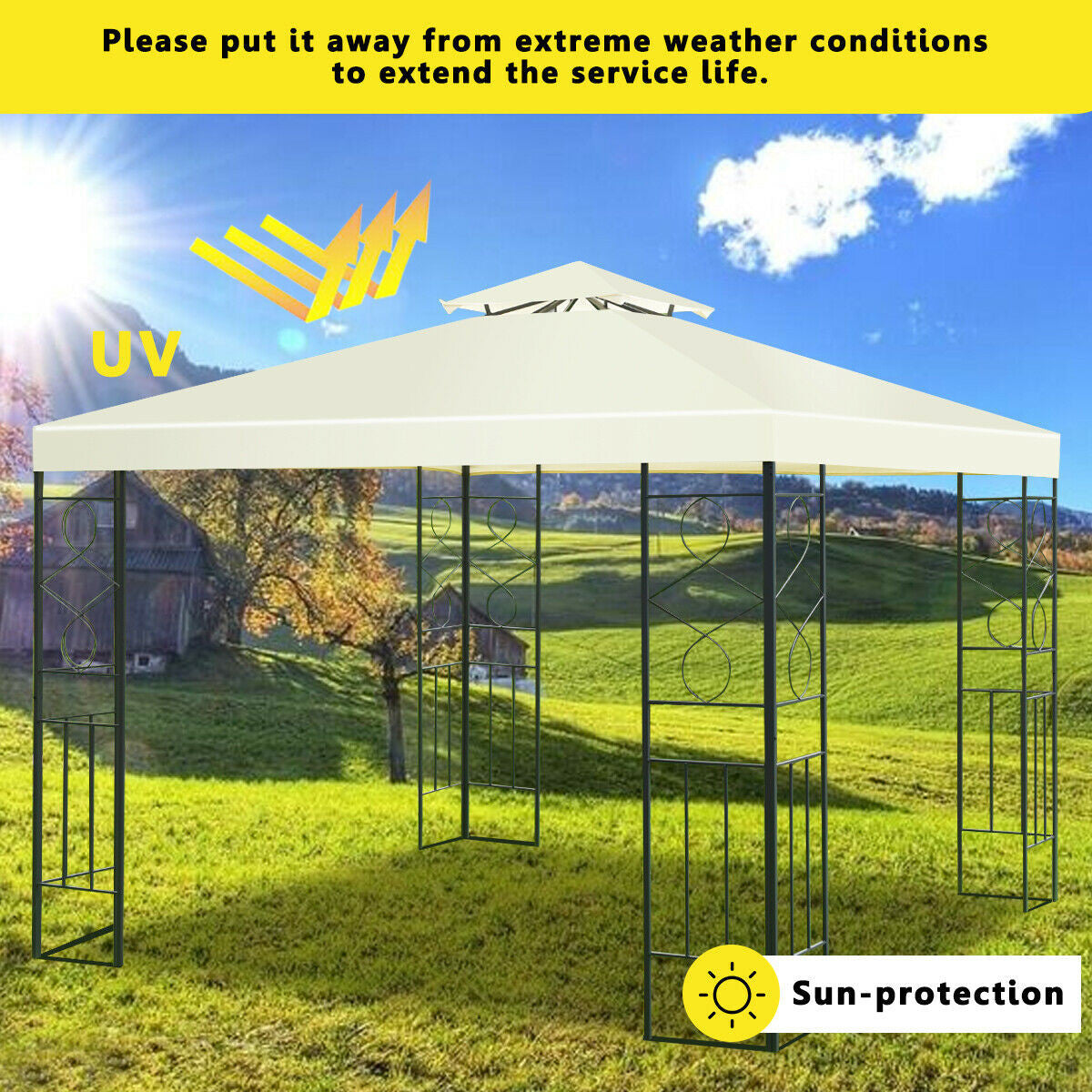 2 Tiers 10' x 10' Patio Gazebo Canopy Tent