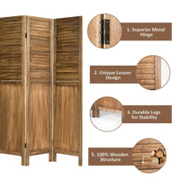 Thumbnail for 4 Panel Freestanding Folding Privacy Modern Wood Design Room Divider