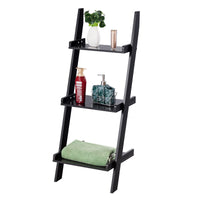 Thumbnail for 3 Tier Leaning Rack Wall Book Shelf Ladder