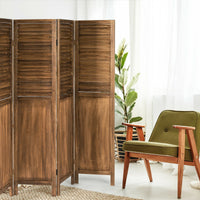 Thumbnail for 4 Panel Freestanding Folding Privacy Modern Wood Design Room Divider