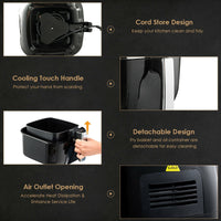 Thumbnail for 3.5 QT Electric 1300W Hot Air Fryer with Timer& Temperature Control