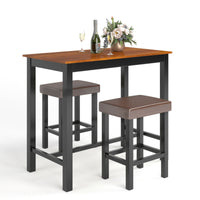 Thumbnail for 3 Piece Set Pub Dining Table with Stools