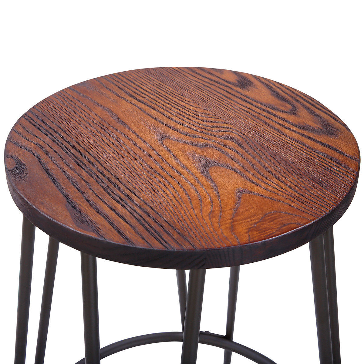 3 Pcs Wood Round Bar Table Bistro Stool Set