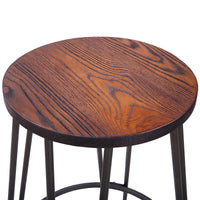 Thumbnail for 3 Pcs Wood Round Bar Table Bistro Stool Set