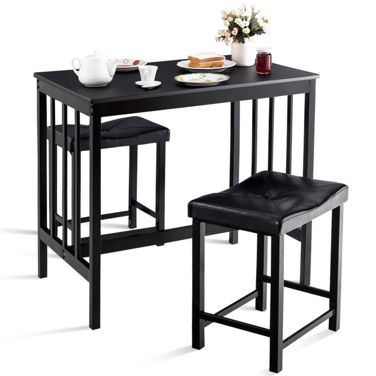 3 Pcs Modern Counter Height Dining Set
