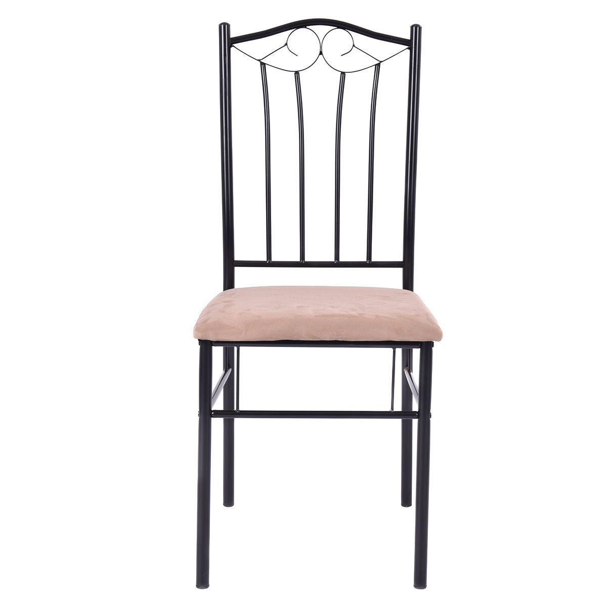 5 Pcs Dining Set Wooden Table and 4 Cushioned Chairs