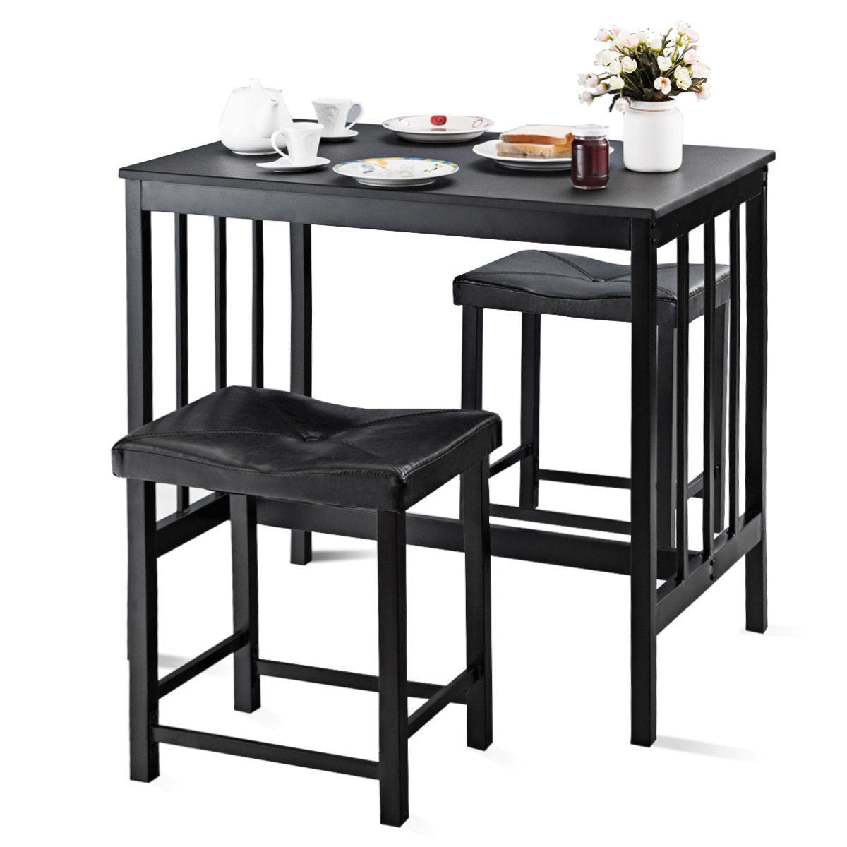 3 Pcs Modern Counter Height Dining Set