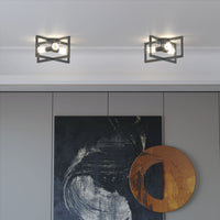 Thumbnail for Flush Mount Geometric Metal 3-Lights Ceiling Lamp