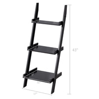 Thumbnail for 3 Tier Leaning Rack Wall Book Shelf Ladder