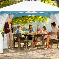 Thumbnail for 2-Tier 10' x 10' Patio Gazebo Canopy Tent w/ Side Walls